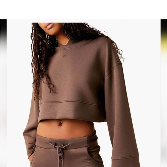 NWT Free People L hoodie brown L * hole - Picture 3 of 7